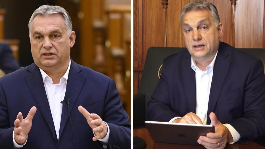 Orbán Viktor novemberben és február 22-én / Fotók: MTI, Facebook